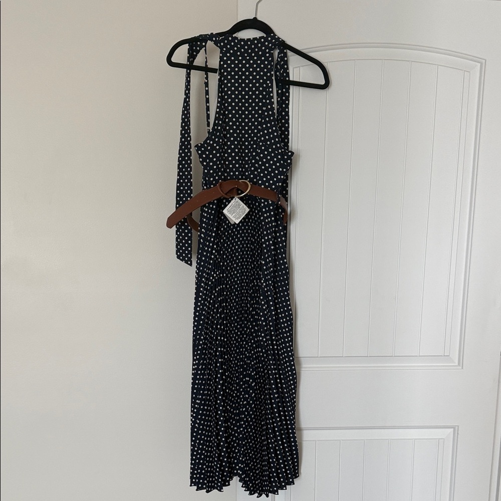 Zara Black and White Backless Polka Dot Dress